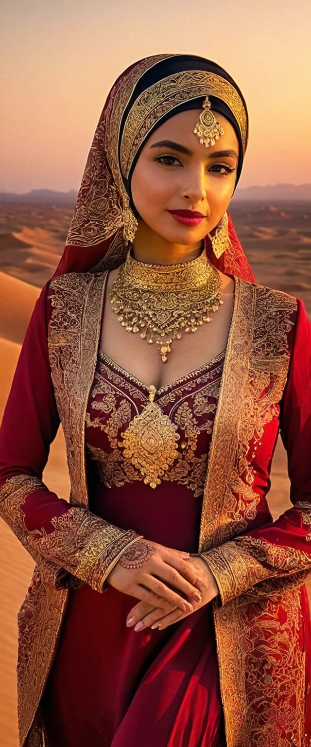Arafe woman wearing hijab and necklace, complex set, Bejeweled, Wearing bra and hijab, Exquisite Jewelry, with Intricate details, Elaborate costumes, Wearing elegant jewelry, Intricate details. from the front, Black Jewelry, Jewelry made with attention to detail, high Intricate details, Hand Jewelry Model Photos, Close-up portrait, Complex beauty, Exquisite Jewelry, side view Intricate details, masterpiece, 最high quality, high quality, High resolution, Beautiful Face、(Realistic Face)、Realistic eyes、beautiful detailed eyes、Realistic Skin、Beautiful Skin、Ultra-realistic、Very detailed、Beautiful lighting、Sharp focus、Various poses、超Detailed face、fine aiole hair、brown hair、Long Hair、Beautiful hairstyle、Detailed face、Exposed breasts、Cleavage、(Big Breasts)、Incredibly stupid, It seems ridiculous., (((Black background)))((wearing Big floral mini dress:1.3))、