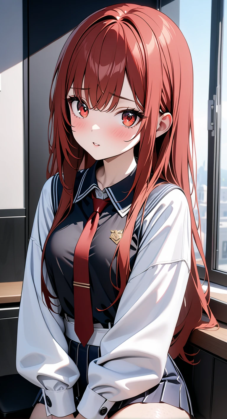 (masterpiece, best quality), 1girl, <lora:CHAR-KonoeHaruka:1> KonoeHaruka, twintails, hair ornament, white shirt, red vest, necktie, plaid skirt
