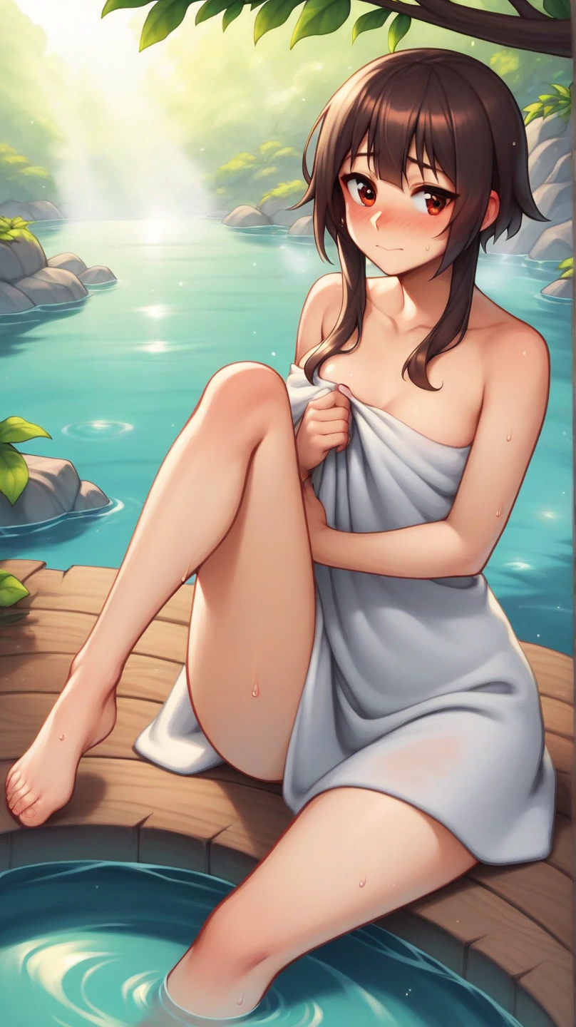 1girl, adult woman, black_hair, braid, long_hair, deep purple eyes, completely naked, hairy pubic, bare_legs, saggy_breasts, sitting, spread legs, nsfw