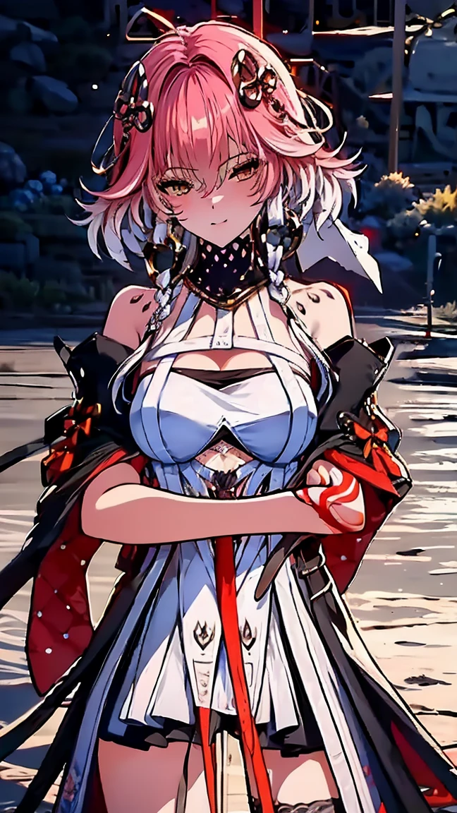 Miko girl, Flower hair ornaments, tentacles pit, tentacles, crying with open mouse, open clothes