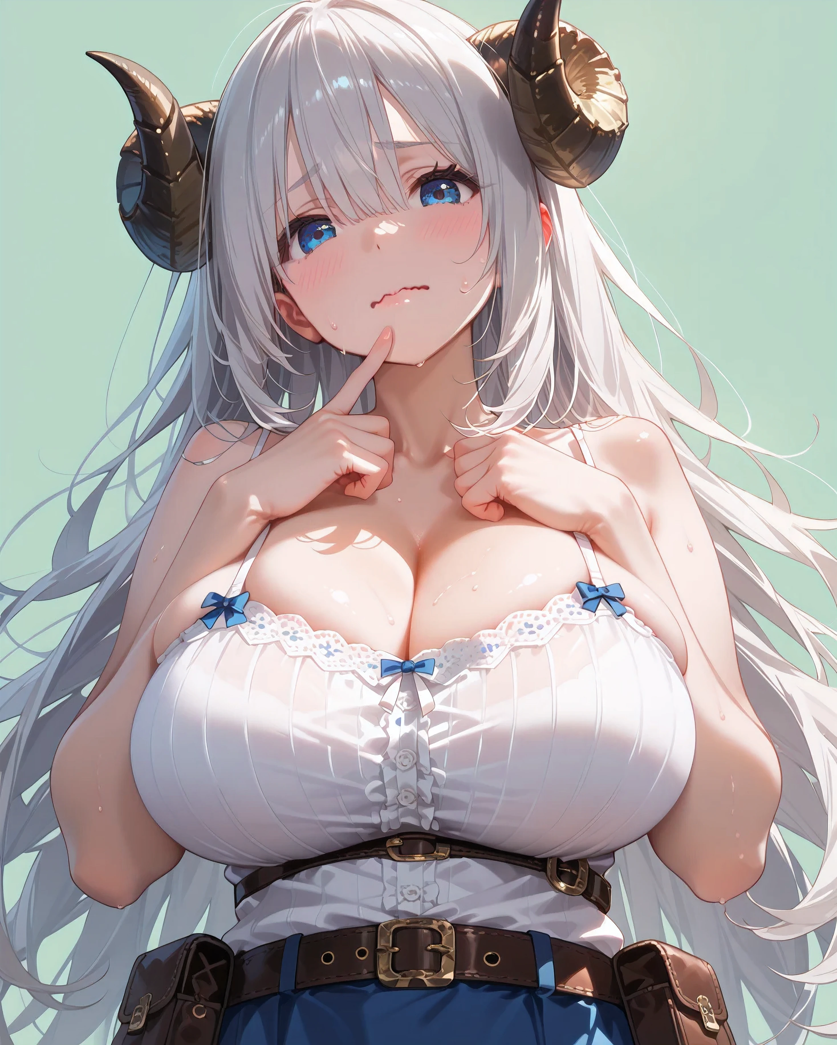 ((nsfw))((dress_default, terrific_default)):1.5,((独奏, 1girl)) ((masterpiece,Highest quality,Highly detailed images,Beautiful images、Realistic、Dutch Angle)), (Bright lighting overall、Backlight、A fantastic atmosphere、Thick Fog、Dust flutters),(Dynamic pose、Looking up、Beautiful cleavage、large breasts)1.2, ((Beautiful starry sky:1.5、shooting star、On the Sea:1.2、Strong winds、The wind flips up my skirt、I can see your pants))((Hiding face with hands、One pink nipple is visible、Shy expression, torn clothes:1.5))