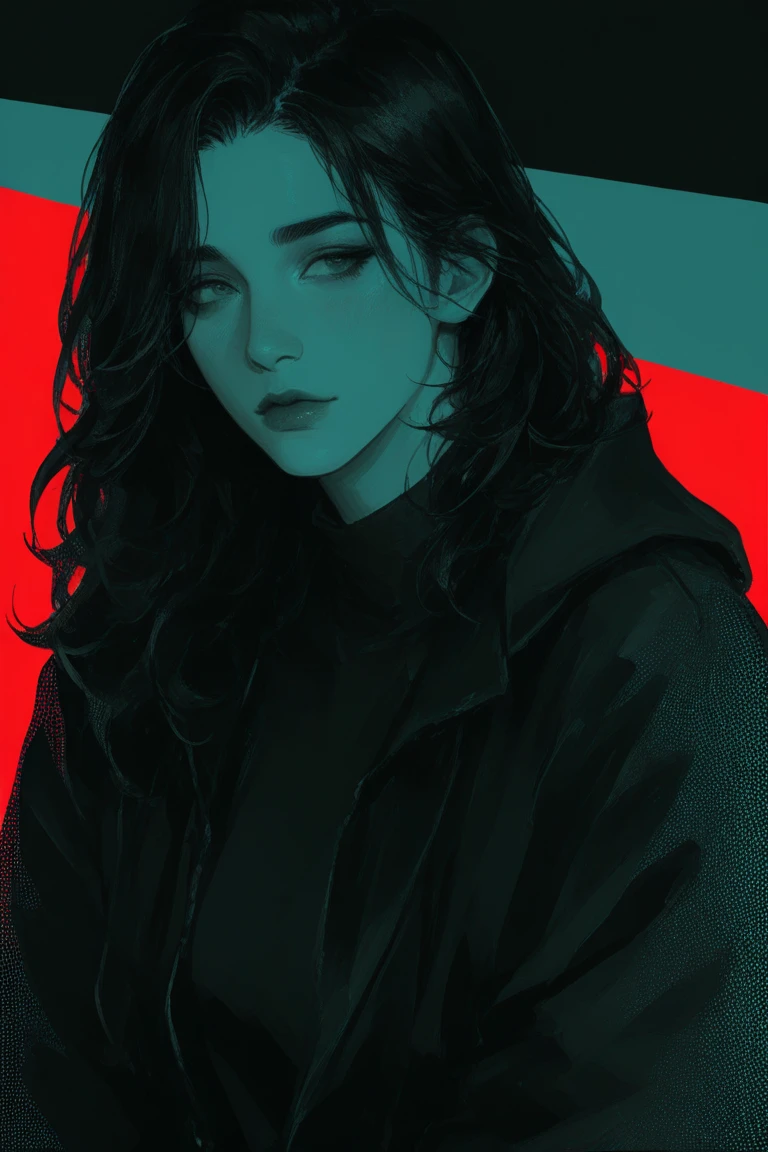 Alena Aenami and [Bill Carman|Kelly Vivanco] by、[J. Scott Campbell:Martiros Saryan:0.25] スタイルby作品。This image is、A black and white portrait of a young woman with a classic and slightly melancholic atmosphere.。With short wavy black hair、Bangs partially cover the forehead。The eyes are closed、The expression is calm and introspective.。A lit cigarette dangles from her mouth、Smoke swirled around her face、It adds a dramatic and slightly rebellious touch to the scene.。The background is blurred、The focus is on the woman&#39;s face and the smoke。She is wearing a dark jacket that is only partially visible。The overall atmosphere of the image is moody and vintage.、Evokes nostalgia and a sense of quiet rebellion。A composition with high contrast and texture of smoke、Adds depth and character to portraits。