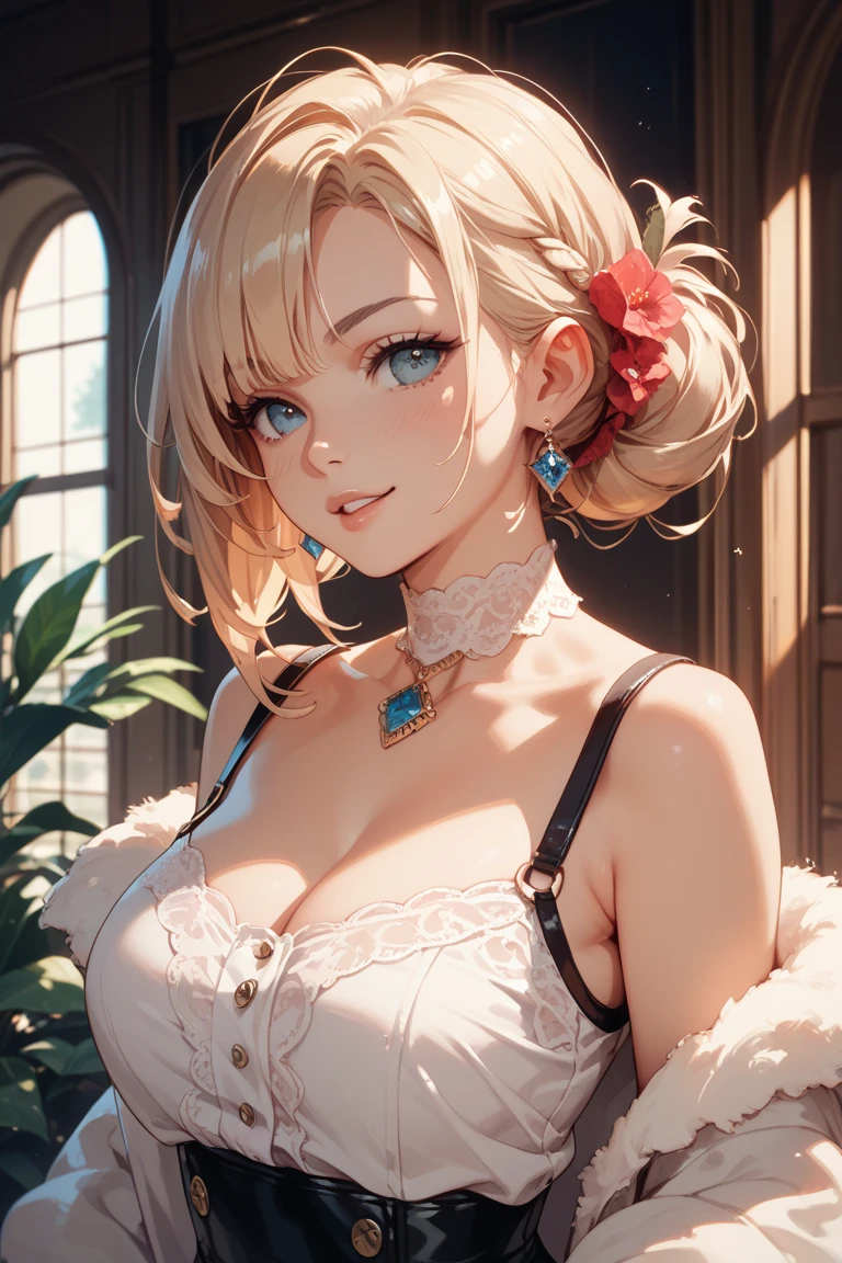 beautiful girl, blonde hair, Beautiful eyes, cute face, Realistic