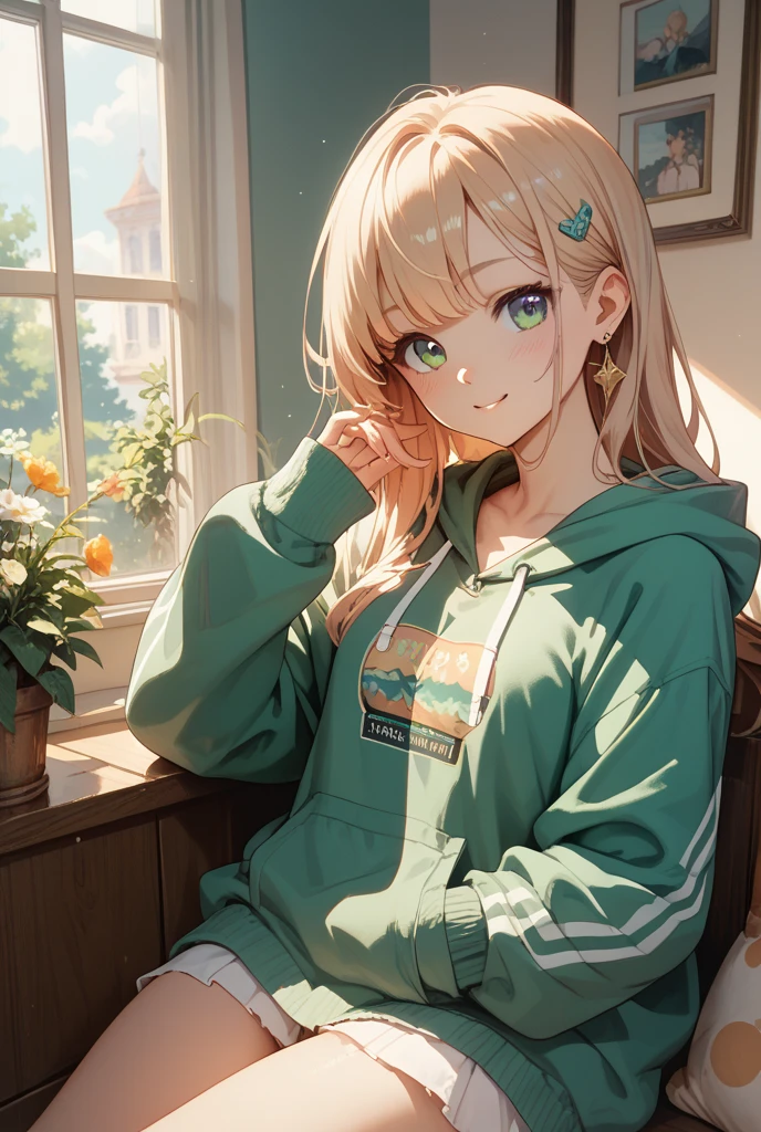 nsfw,(((man and 1woman,pov,having sex)),standing sex,((perfect anatomy:1.5,realistic,:1.3,RAW Photography:1.3,masterpiece、highest quality、Ultra - High resolution、High resolution、Highly detailed CG、8K)),cowboy shot,1 female,solo,20 year old beauty,(beautiful detailed face and eyes,big and gorgeous eyes),light green eyes,(blonde hair,ponytail hair,long hair,bangs),(medium breasts,slender body,small head,skinny, gleaming skin,oily skin,shiny skin),standing,arms behind back,((light green hooded sweatshirt,Oversized hooded sweatshirt,long sleeve,black_thighhighs)),  break ,  ((vagina,no panties、love juice)),  ,on the train,large crowd of people、Inside the train、Tokyo、