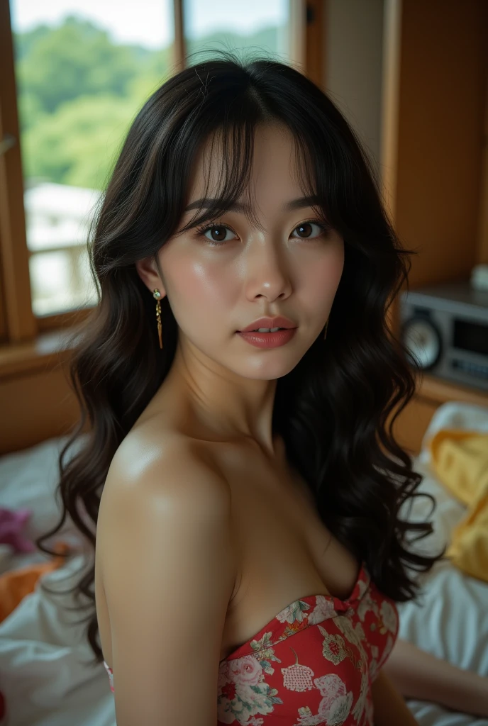 8K, masutepiece, Raw photo, Best Quality, Photorealistic, Highly detailed CG Unity 8k wallpaper, depth of fields, Cinematic Light, Lens Flare, Ray tracing, (Extremely beautiful face, Beautiful lips, Beautiful eyes), intricate detail face, (( Ultra detailed skin)) Frangipani, long hair, conjunctivitis, big breasts,  pointed ears, face mark, forehead mark, deepshadow, Pretty Korean girl, Kpop Idol, 1 girl, (Very slim and slender fit muscular body:1.3), ((Looking at Viewer)),(Big smile:1.3) , (Fashion Sexy Girl, (Blurred background), Fashion Street ),(No people in the background:1.3), Beautiful earrings, Bracelets, Necklace, pantyhose, Clear eyes, Walking, ( pale skin), (Big eyes), (Brown hairs), (Full body shot), ((sexy micro bikini set)), ((sexy micro bikini set)), (Looking at Viewer:1.3) opened breast, Beautiful hands, perfect body,  Big, beautiful breasts, Beautiful butt, medium breasts, backtrack, ass forcus, Before the eyebrows,(Tight Dress), NSFW.