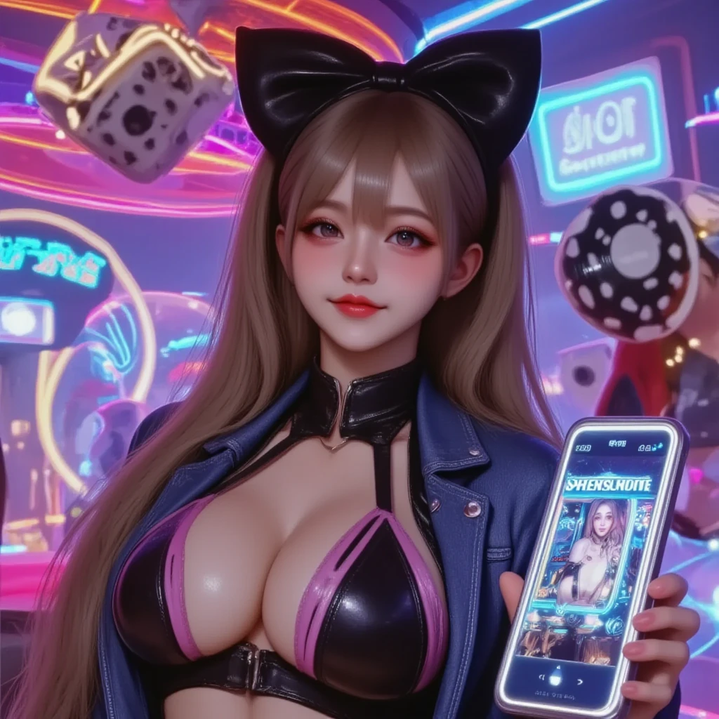 Woman with big breasts