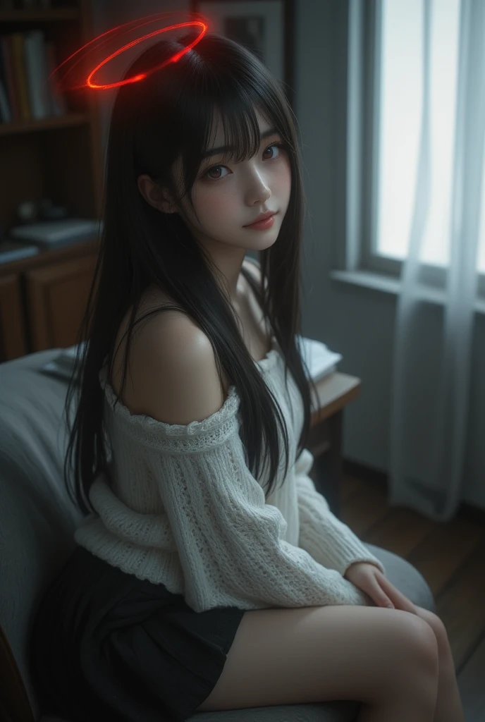 8k、Raw photo、(masuter piece)1.5、(top-quality)1.5、Hi-Res、Looking Up,(girl with)、(realisitic、Photorealsitic:1.5), (Close eyes):1.0, (Open mouth):1.5 Real numbers、Upper body、brown hair,Sleeveless、skinny、14years((small tits))1.8、Eyes closed、Deep sadness、Sorrow、look up sky、screeming、Bedrooms、Background blur