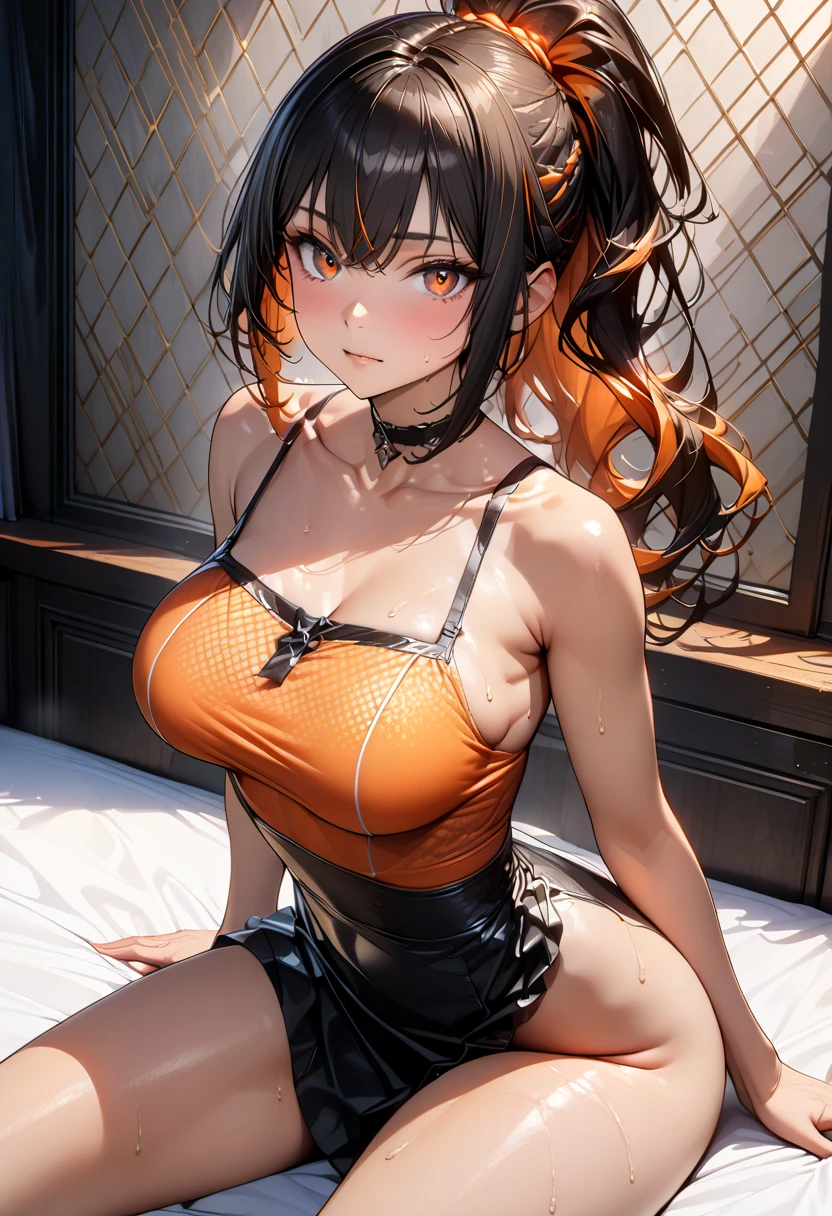 On all fours、Push up your hips、Stretch out your tongue and let your saliva drip、whole body、(Unbroken Hand:1.2),(2 arms),(2 legs),highest quality, 4K, (High resolution:1.3), masterpiece: 1.2, Super detailed, HDR, Studio Lighting, Sharp Focus, Bright colors, Portrait, Warm tones, Soft Lighting,