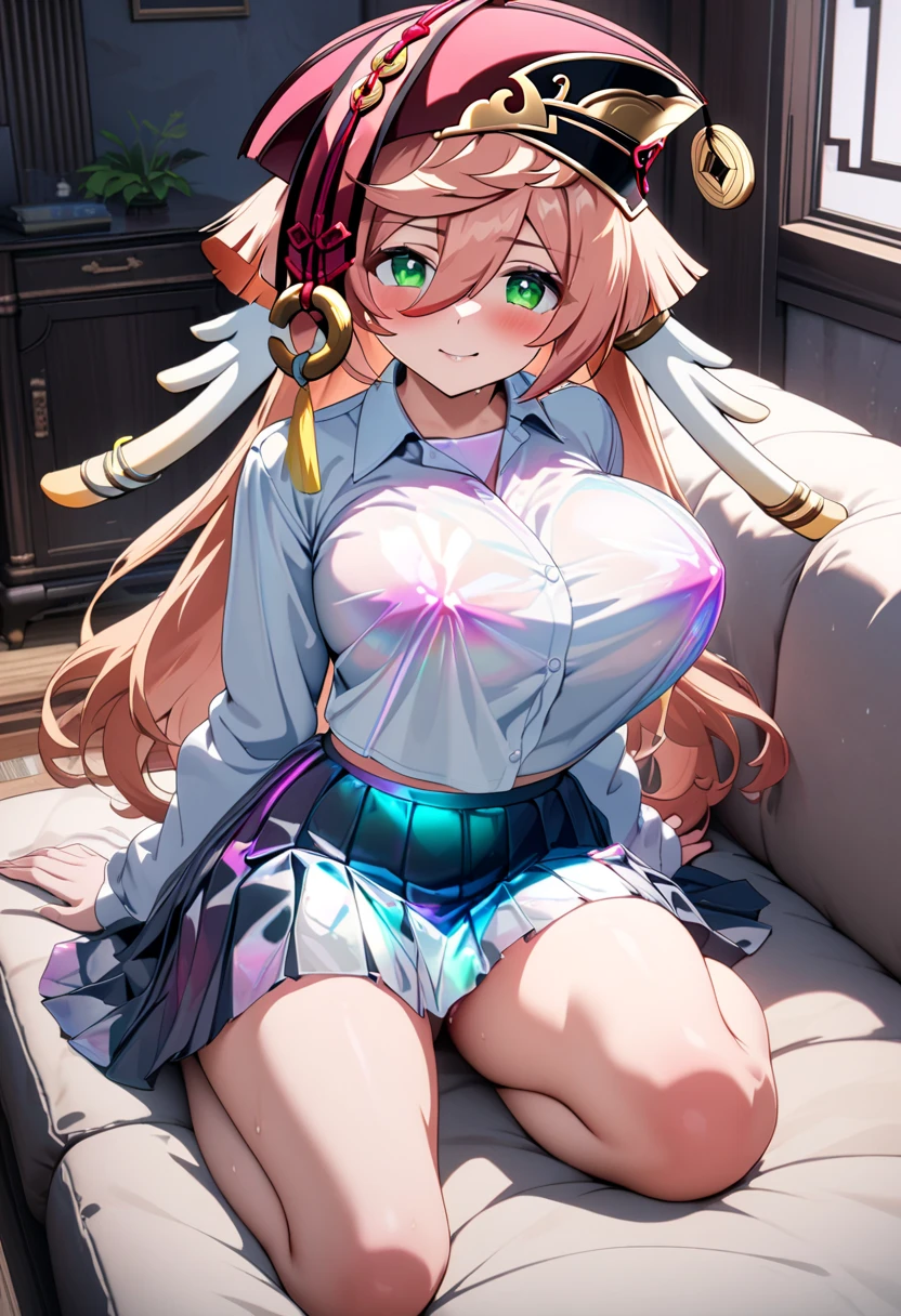 masutepiece, (2 girls and 2 girls), longing, closeup cleavage, Big eyes, Kawaii Tech, kawaii, Cute, Pastel colors, Best Quality, cheerfulness, Deep background, Symmetrical, Head Tilted、、、、、1girl in, lightsmile, Shiny skin, Best Quality, masutepiece, (Game CG:1.4), NSFW, Detailed beautiful face and eyes,爆乳、Lingerie with a small area, large full breasts、 (See-through panties:1.2),、、masterpiece, super fine illustration, best quality, light particles, ultra-detailed, 8K wallpaper, (bright colors:1.2), (adult woman), voluptuous body, huge breast, carrot orange hair, long hair, twintail, two side up hair, shiny skin, (naked, yellow legwear), red ribbon, beautiful red eyes, slant eyes, shiny eyes, orgasm face, O-face, blush cheeks, arched back, (a man), (man behind woman), (man hold girl's waist:1.4), (vaginal penis), hetero, (top down bottom up, lying on back), (woman spread legs), (intense Sex:1.7), (cum out:1.2), nsfw, bedroom, light up, shadow,