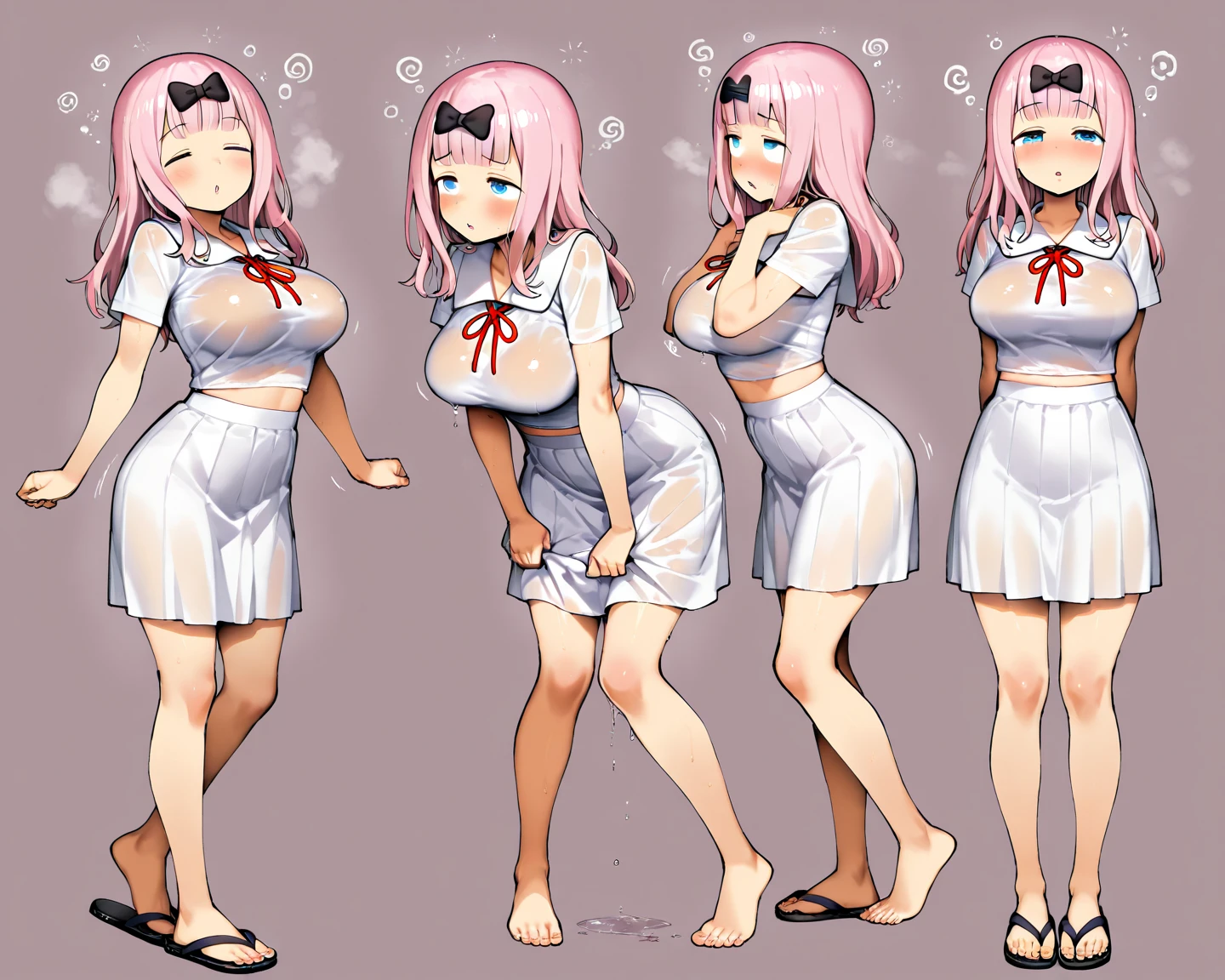 masterpiece, high quality, hentai, nude, ( girl), firm breasts, full body, show pussy, standing, natural pose, arms separated from the body