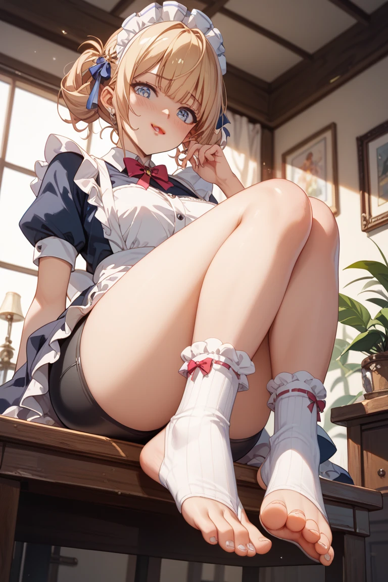 very young slim girl, full length, rundes Gesicht, sehr langes zerzaustes dunkelbraunes Haar, big brown eyes, shy smile, perfekte flache Brust, Stirnband mit Katzenohren, Gotische Lolita, pararoro, puff, short sleeves, Halskette, Krause, Bows, Ribbons, enges Mikrokleid, Sehr kurzes Kleid