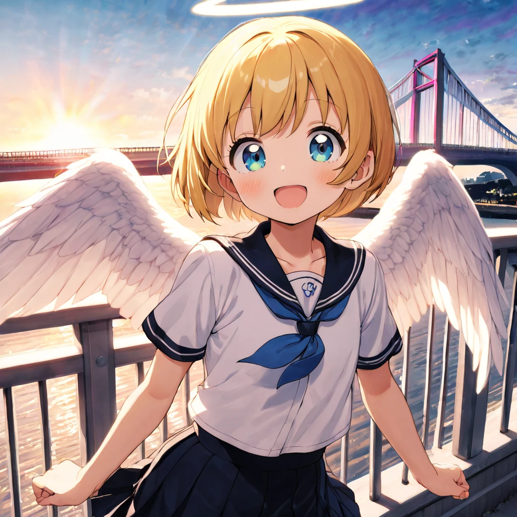 Una linda camisa blanca que la deja ver. 、Falda de vuelo celeste con volantes、Se levanta la falda con ambas manos para lucir su linda ropa interior blanca.、Linda ropa interior blanca visible cuando se levanta la falda.、Playa de arena, Mar hermoso, noche y cielo estrellado
