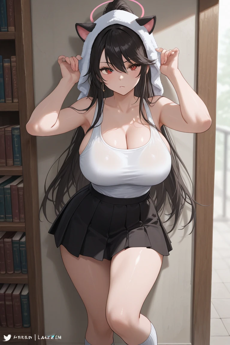 ultra realista 8k CG, master part, 1girl, cute face, thick thighs, big tits, white slutty dress with fluffy skirt