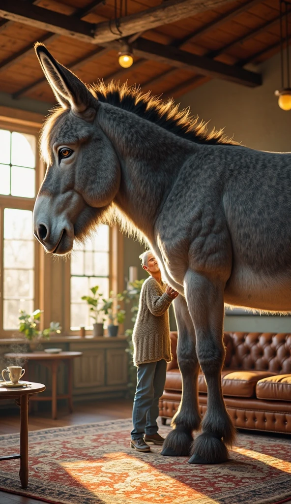 (duo:1.2), ((((faceless furry, deer, feral)))), standing on all fours, on table, indoors, masterpiece, high quality, realistic, detailed background, ((((side view, anal)))), ((((inflation, excessive cum, hyper penis, doggystyle, stomach bulge, penis penetrating anal))))