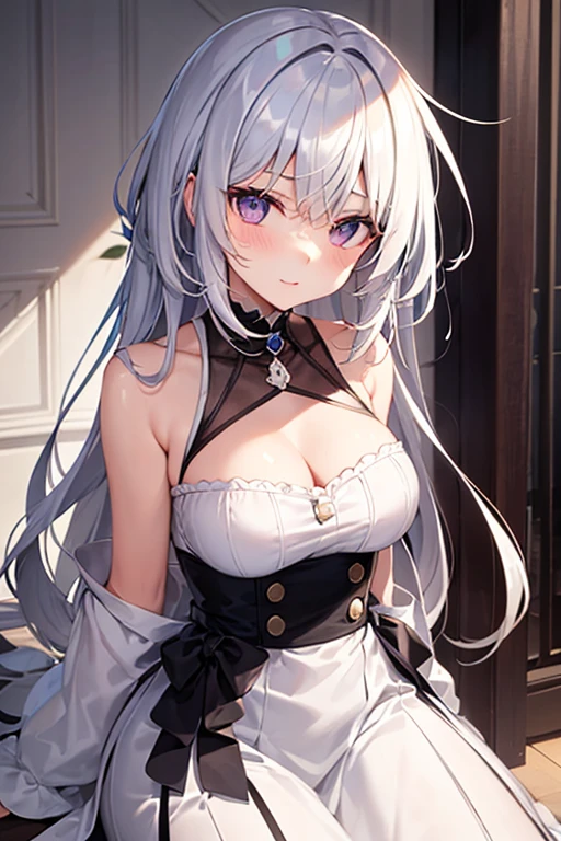 ((Best quality)), ((Masterpiece)), ((Ultra-detailed)), (illustration), (Detailed light), (An extremely delicate and beautiful), Dramatic perspective,A charming young girl,sorceress woman,(Lucifer uniform),Cute face,(Sexy figure)