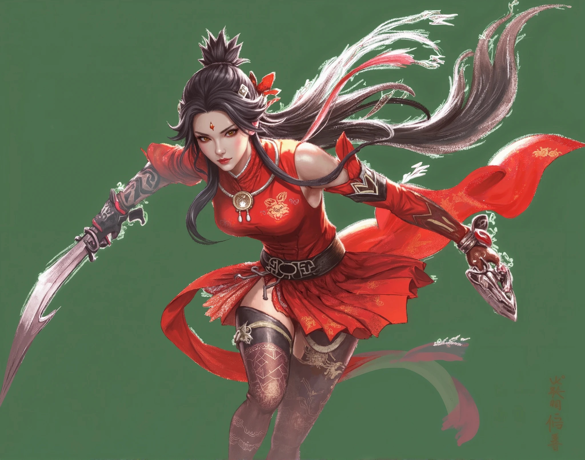 change character facial expression, change costume color, chinese style, high image quality