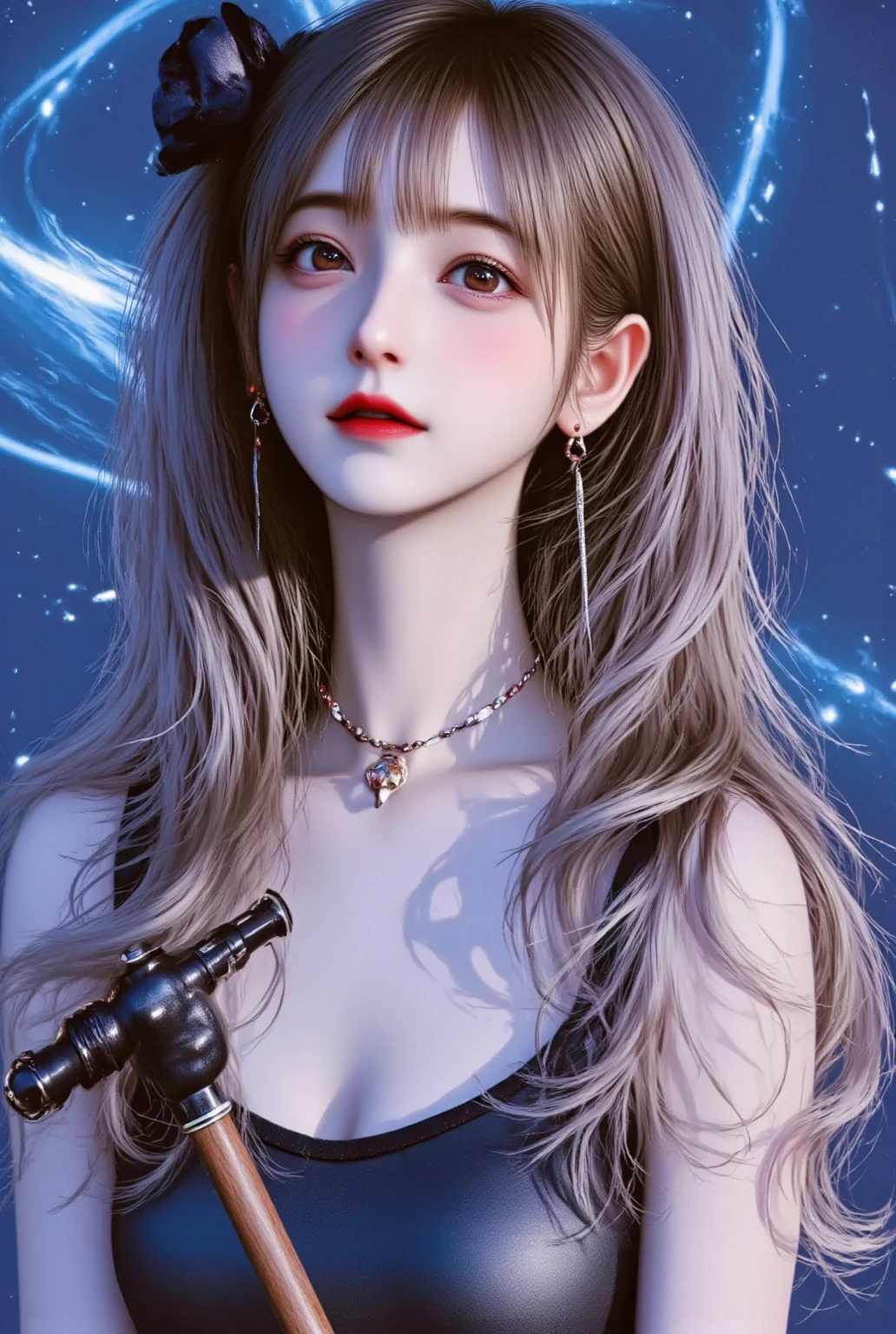 Maste piece, top quality, illustration, ultra-definition, detail, high resolution, 8K, perfect dynamic composition, beautiful eyes in every detail, wearing a dress, natural colored lips, beach, random cute pose, slender silver rimmed glasses, wearing glasses, perfect, beautiful face, cute, sexy face, sunset, feminine face