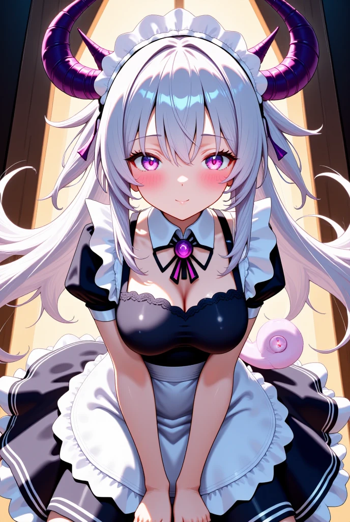 Fox girl, white hair, Left eye purple, right eye white, purple mark on the left face side, cute face, blushing, purple and black  elements on hair, crying in pleasure , beautiful lights and shadows, ambient light, ultra detailed hair, volumetric light, Hentai