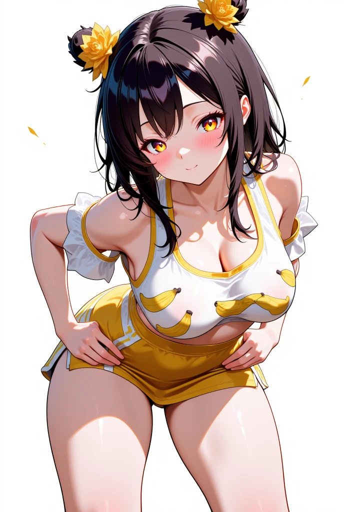 (perfect boDy),highest quality,16k,((((()))))、(((NSFW)))、Mating Press、Anime Screen Capture、adult women、Bikinis asiDe、(((((blush))))),(:D)、embarrassing,(short hair), (((yellow eyes))),((((black hair)))),(Sweat),(((bob cut))),blunt bangs,Valletta,(white knee socks),((big ass)),((CheerleaDer))、((It has a yellow pompon))、(((Navy Blue Bikini)))、swollen nipples、(((((huge breasts)))))、(((thick thighs)))、((legs spread))、armpit、((Are standing))、dancing、on stage、
