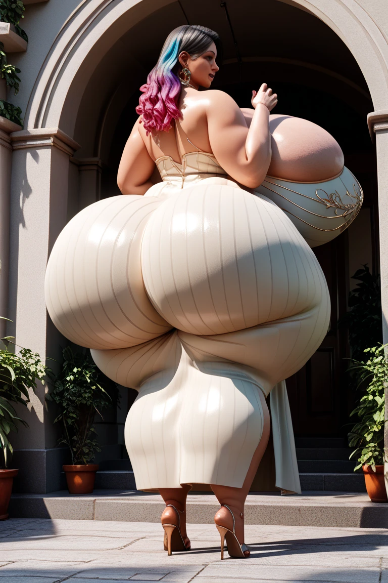Masterpiece, Master Piece,Tall, a statue of a woman bending over on a marble slab, made of marble, marble sculptures, insanely inflated hips, marble sculpture, a marble sculpture, carved in marble, on a marble pedestal, marble statue, funny sculpture, breaking statue of girl, by Jeff Koons, some marble statues can be seen, painted marble sculptures
