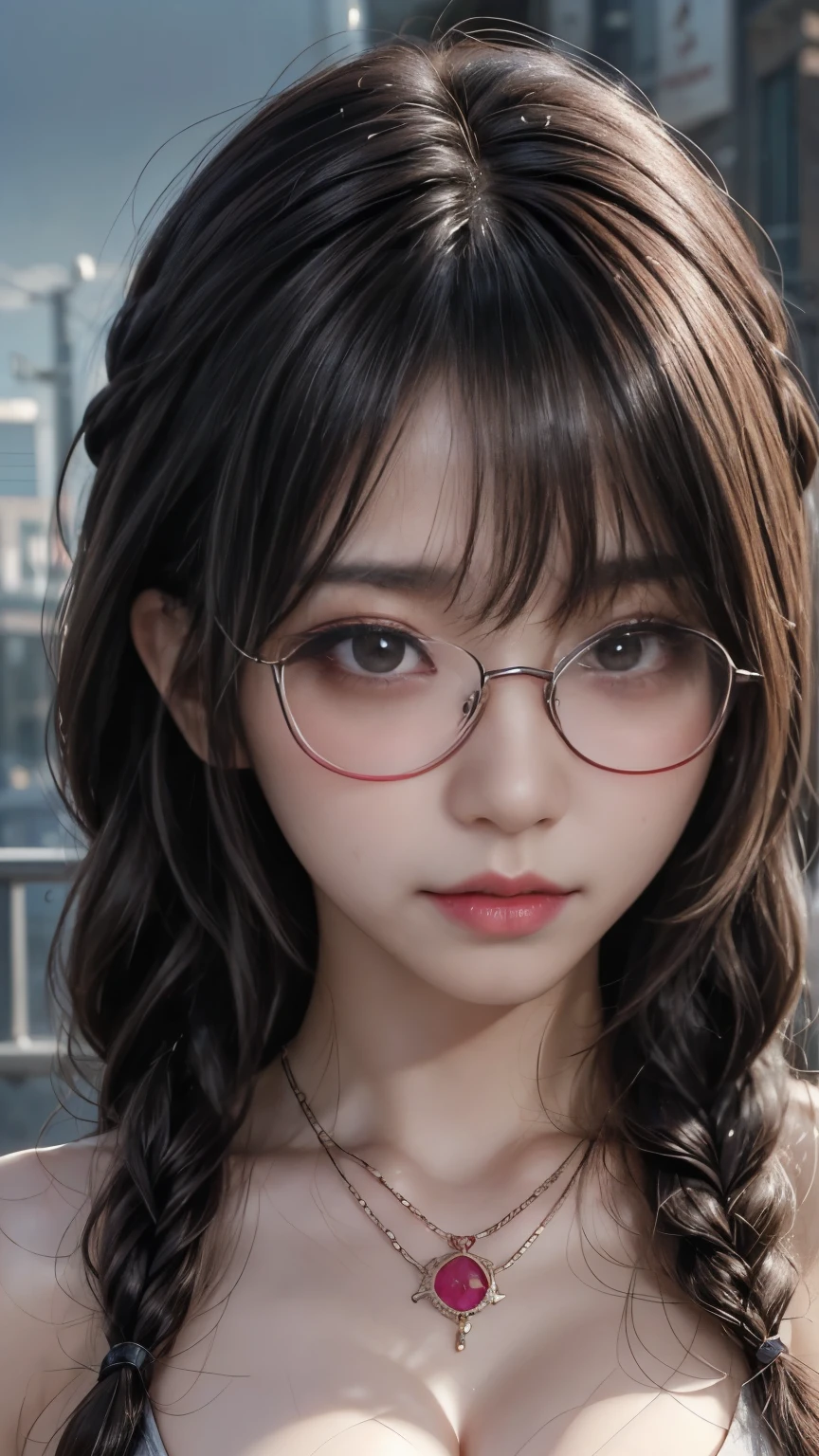 ( top quality, The best illustrations,high resolution:1.2),(Villain of demon:1.1), ( Witch:1.5),(evil:1.5),( horror fantasy:1.5), (((Well-trained abdominal muscles))),(Fatal Beauty,Attractive beauty) ,(A supple and powerful physique),(Sensual charm),(Mysterious charm:1.1),(Captivating silhouette), (ink and watercolor:1.5),(Ominous Scenery :1.5),(A lot of dust rises:1.5),(wonderful:1.5),(top quality,masterpiece:1.5), (Powerful figures:1.1、Big Breasts:1.3) 、 ((((Glasses,braids,close up sexy shot, cute, Evil Ruby's Cursed Necklace )))),(((Glasses、Big Breasts,braids))),pretty face, raise my eyebrows , ,(Fatal Beauty, charming beauty ) ,(Mysterious charm:1.1),(Big Breasts、Attractive silhouette), HD texture 、High Quality Shadows, beautiful and delicate face 、 Beautiful and delicate sticky liquid dripping from eyes 、 ray tracing 、 20th generation、 cute K-POP girl、( The Face of Korea )、Thin face、( Ulzan-6500-V1.1:0.6)、 The face of pure loss _v1 , ( beautiful and delicate face , beautiful and delicate eyes, Perfectly Balanced Face , high definition skin , detailed skin, The optimal ratio is 4 fingers and 1 thumb :1.25)、 dslr、 One Beautiful Devil Woman from Hell, seductive girl , Real Girls, Gurwitz, Gurwitz-style Artwork , Girl Roleplay, Realistic 3d style, cgstation Popular Topics,, 8K portrait rendering ,(truth,truth:1.4),(Girl in Glasses :1.2)、cheek、 glossy lips、sexypose, Perfect Ass, cute face, Sexy Face, Sexy Body,( Very lean body:1.6),blush, Attractive body, Young people, Very curly hair, Purple Curly Hair, very big hair, Very curly hair, Hair removal, arafed asian woman with glasses and a black bikini posing for a picture, with glasses, seductive anime girl, oppai cyberpunk, japanese goddess, beautiful asian girl, realistic young gravure idol, gorgeous chinese model, black glasses, sexy girl, with glasses on, spectacled, asian hyperdetailed