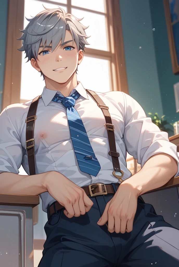 Highest quality, 8k, Masterpiece, very beautiful art; NSFW furry ART, Nsfw furry art, Bennett from Genshin Imapct as catboy; beautiful ager boy cat: Bennett from genshin Impact; catboy; sexy manly pose, proud pose; showing penis; unmuscular body; wet skin; focus on the penis; normal balls; maturbation in school; cumming, ejaculation; classroom background, school, detailed, very romantic atmosphere; hot art; very shy face;