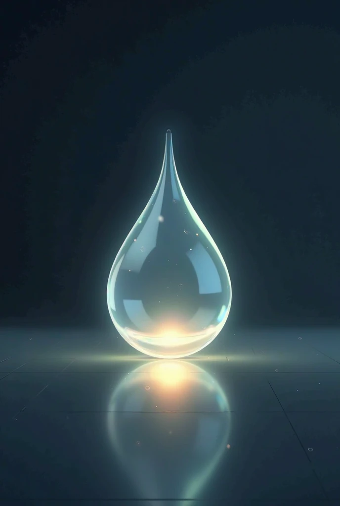 Beautiful white glass piece with black background with shine
