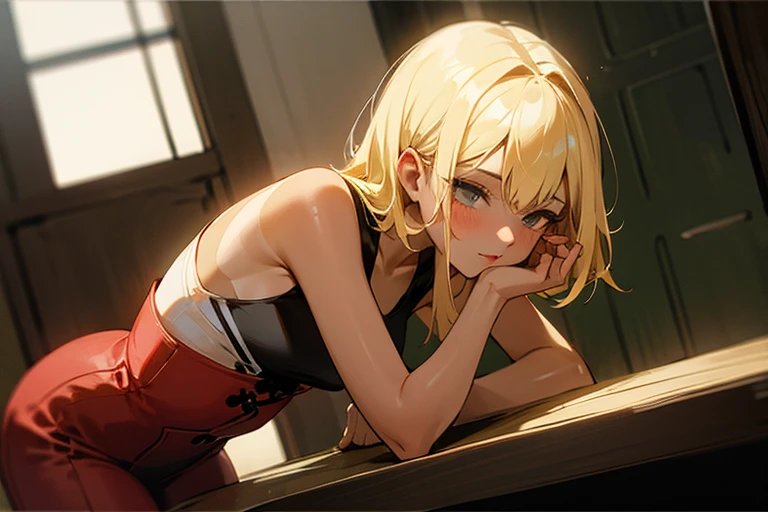 Highest quality, Anime Moe Art Style,Best Anime 8K Konachan Wallpaper,pixiv contest winners,Perfect Anatomy, (Please draw a girl walking sleepily to school...... ),break, 1 Girl, (alone,,,13 years old:1.3),high school student, short hair, amount, (Hair above one eye:1.7),All limbs, Full Finger,Medium Chest, Between the legs, Small eyes,accurate black eyes, Very detailed,High resolution,ultra high density skin, Professional Lighting,8K eye detail, (Cute illustrations:1.2),blonde，blonde hair，Expressionless，(Hair on one eye:1.5)，Highest quality, Anime Moe Art Style,Best Anime 8K Konachan Wallpaper,pixiv contest winners,Very detailed,High resolution,ultra high density skin, Professional Lighting,8K eye detail, (Cute illustrations:1.2),blonde，blonde hair，Expressionless，(Hair on one eye:1.5),カラフルでカラフルなshort hair，Wearing a yellow apricot colored JK uniform and a white pleated skirt，knee-length white silk，Rin々New and cute，A little sweet