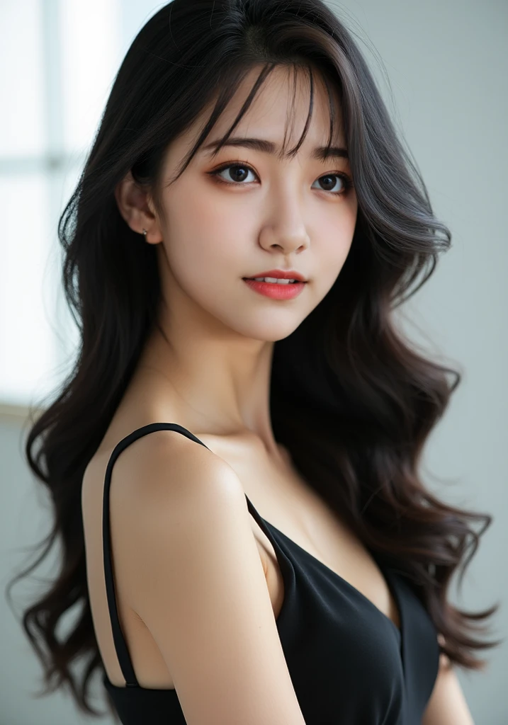 Japanese women、18-year-old, very cute, beautiful, (embarrassed:1.3), blush、Detailed workmanship、high resolution、(8K, High resolution), photorealistic、High definition face、Face is in focus, Moist eyes、(Focused, symmetrical pupils:1.2)、High-definition and beautiful skin、Firm Skin、Natural Makeup、gross lip, High-definition hair texture, (looking at viewer:1.2), cowboy shot, (messy hair:1.3), (multiple angles:1.2), shirt