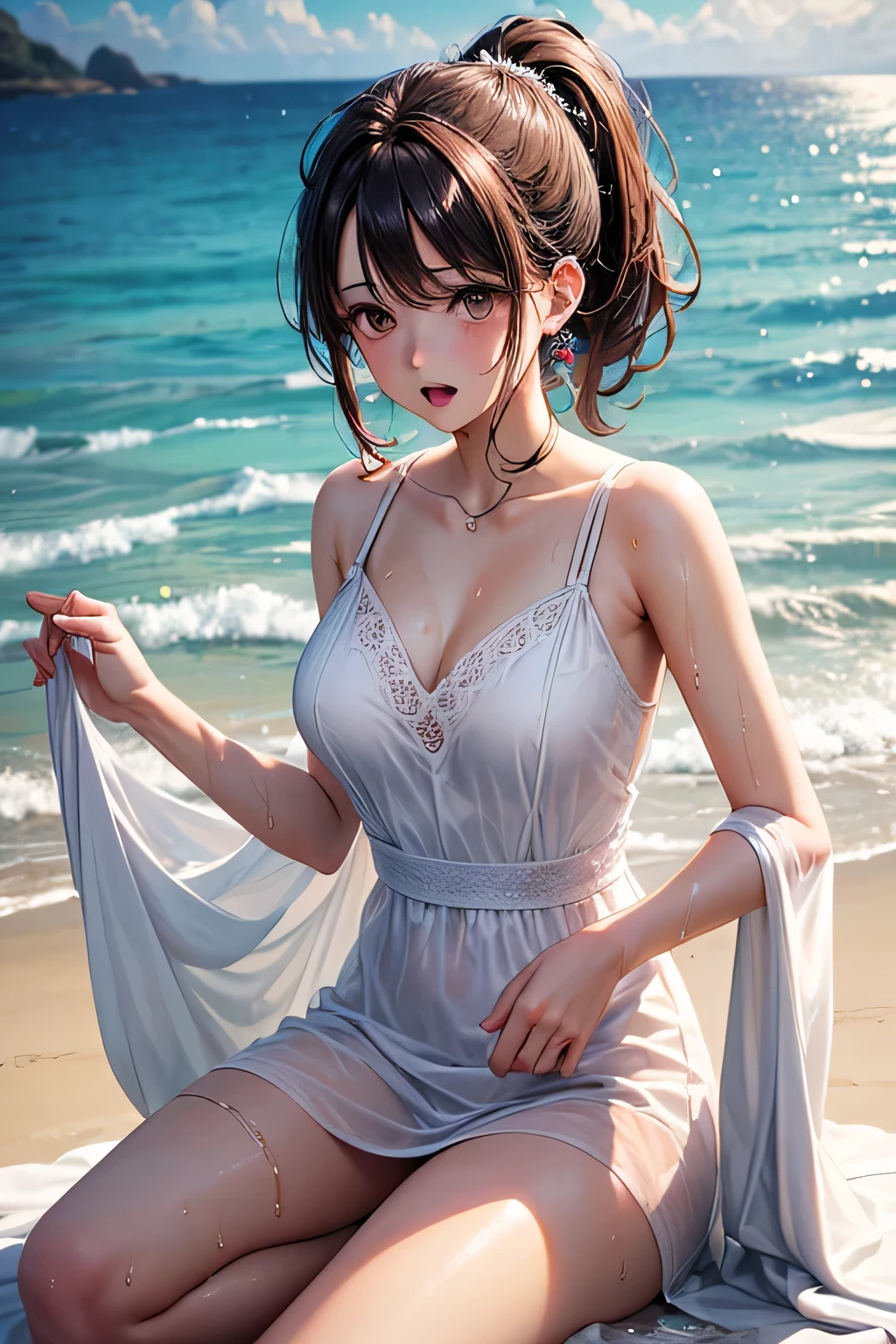 poste de missionnaire, Breasts spread apart, position cowgirl, lying on a bed, position TWERK, aux seins nus, trentenaire, vraiment gros boobasterpiece), anime girl avec de gros seins, jolie fille anime, Ilya Kuvshinov. 4 km, [ Digital art 4 km ]!!, Style Anime 3D réaliste, Jolie fille d’anime, germe d&#39;extremely detailed art, oppaï, Style animé 4K, Rendu photo réaliste Anime girl, Anime hyper réaliste, animated style. 8
