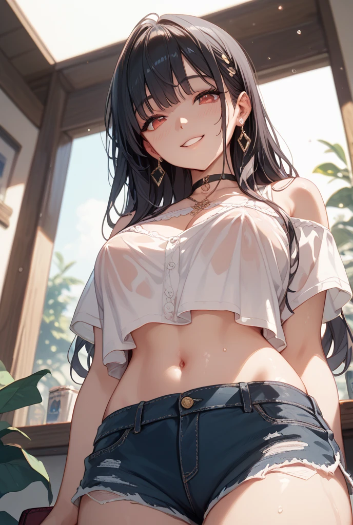 (masterpiece, best quality:1.2), 1girl, kawaii, micro waist, wide hips,super big breasts