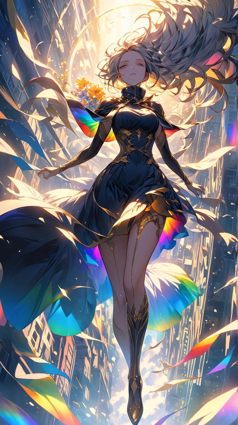 (high quality CG artwork,) best lighting, (a joyful atmosphere), dynamic dance pose, beautiful dancer, sparkling outfit, (colorful stage backdrop:1.2), (confetti+streamers), (vibrant lights+disco ball), (happy facial expression:1.2), (dynamic motion blur:1.1) --auto