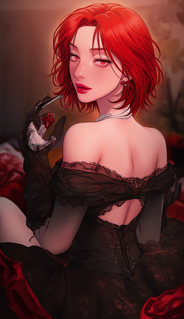 Sakura Haruno from anime Naruto in an elegant corset leotard