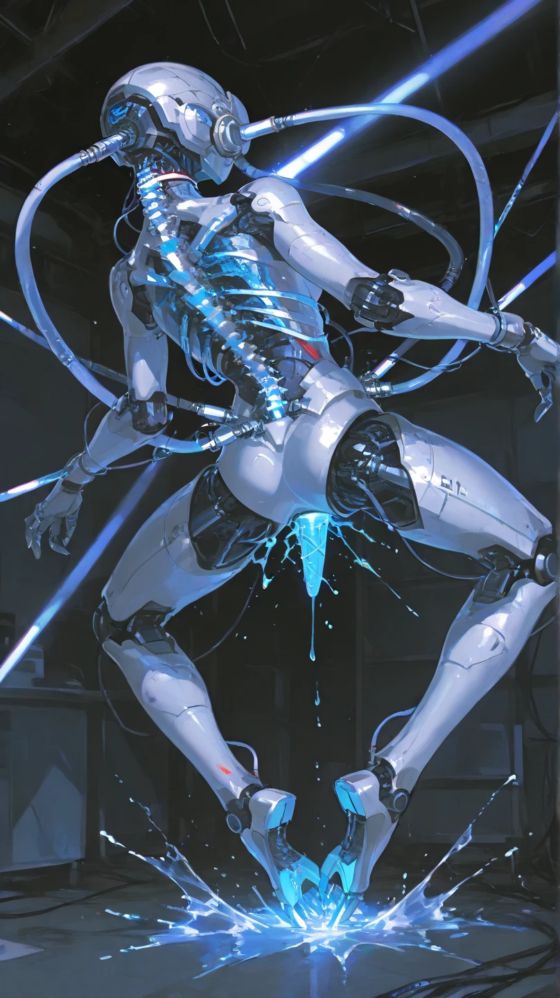 Deer，little boy，Dark Gray，Blue black hair，Blue eyes，cute，Black mentally handicapped person，Black briefs，Hip bulge，Half naked，Shota，Very shy，8K picture quality，Extreme light and shadow(()), (((Tie Up))), ((Legs tied)), (Gag:1.35), ((Wear a muzzle)), (((Crotch milking machine:1.5)))