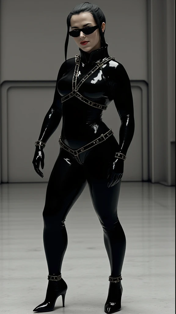 (high quality), reality的な, reality的, (alone),
cat headを持つ神, cat head、The face is a cat、(excellent anatomy), (A masterpiece of good proportions, in the center, Chubby-chan、thick body、reality、professional photos、genuine、female body、tight suit、full body suit、tight long pants、gloves、Do not show bare skin、tail、thick body, big 、 big ass、big belly、thick thighs、full body portrait、high heels、full body portrait、stand on tiptoe、facing forward、model&#39;s stance、standing with legs apart、simple background、