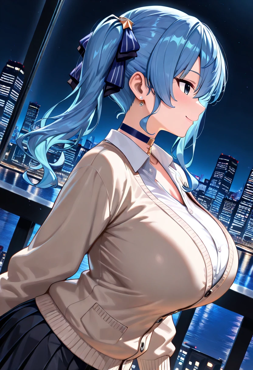 top-quality、Top image quality、​masterpiece、teens girl((18year old、 Ager、Best Bust、Medium bust,wide open breast tea、light blue eyerest, Black and light blue hair、A slender,Large valleys、dye one's cheeks red、Black yukata、running motion、dash、Sweating、Splattering sweat)),hiquality、Beautiful Art、Background with((Inside the inn、Night Hostel、jpn、skyrocket))、masutepiece、depth of fields、movie