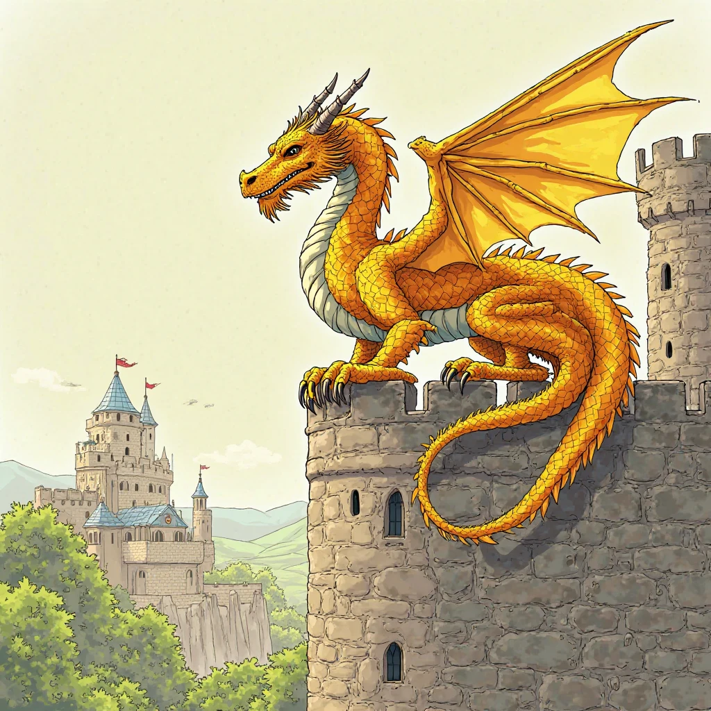 A large golden dragon with many spikes and sparkling scales all over its body flew up to the highest tower of the castle.. Soon, Behind the Walls, noise was heard from the flapping of its huge wings and gusts of heat. "That evil dragon again", - thought the princess and pulled the hem of her dress.. "Only his fucking was no longer there. sucks", - she said gritting her teeth and resolutely went out onto the small balcony of her tower.. The same tower, in which she was imprisoned indefinitely, And she&#39;been there since then, as soon as the nannies first noticed, that the nipples of the young princess began to swell excitingly, filling my chest with unknown desires, and barely noticeable red hairs began to appear above the pussy, her consciousness is even more disturbing.