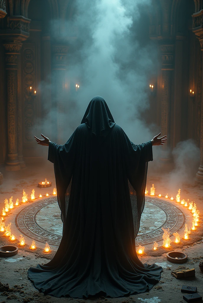 A muslim man black magic a woman