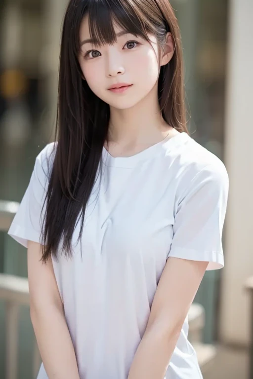 (masterpiece, highest quality:1.2), 8K, 12才のfull nudeの女の子, 85mm,Official AR RAW photo, スーパースリムなスレンダーbeautiful girl, (When I lift up my short navy blue skirt、下Half bodyfull nude、short sleeveの白シャツ、show me your ears、naked girl photo shoot、full nude, cute face, close, Half body, biolace, gardenia, beautiful girl, , thighs, short sleeve, Tied to the station platform with a rope, looking at the viewer, no makeup, (big smile), film grain, chromatic aberration, sharp focus, face light, clear lighting, Ten generations, detailed face, background bokeh, (dark red tie:1.1)、(((((( girl))))))、((((((12才のfull nude女子高生)))))、thin waist、shy pose、A shy and nervous girl