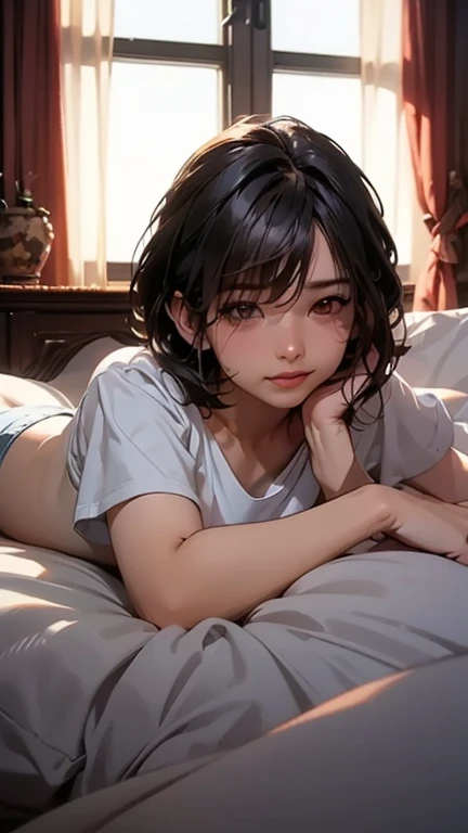 I take a shower,masterpiece, One woman, Solo Exhibitions, Beautiful woman with small breasts,Beautiful Goddess Portrait, Beautiful and elaborate face, Porcelain-like skin, (((Full Shot,center, night, Black Hair, short hair)), Very soft lighting, Symmetric, complicated, grace, Attention to detail, realism, art, concept art,Completely naked,The body gets wet,Woman sleeping in bed,Soaking wet,Man having sex with woman,Doing the M-leg split,Wide-open legs,Dildo,Vibrator,Look away,