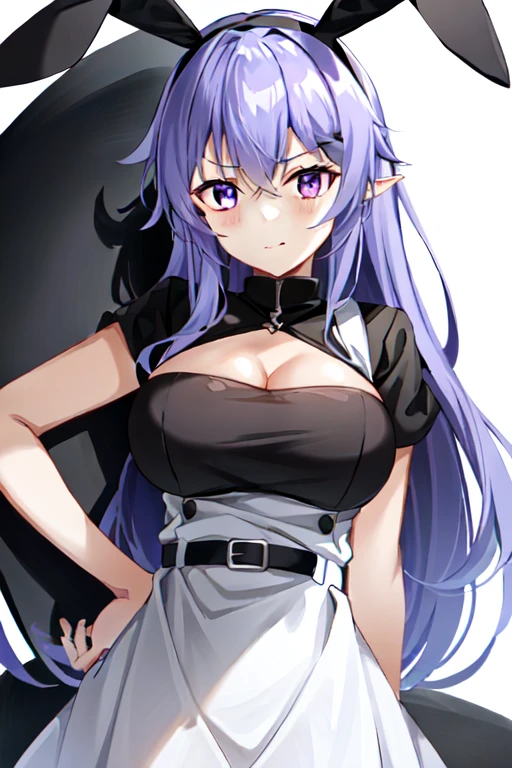 ((masterpiece, best_quality)), 1woman, huge breasts, looking at viewer, fox girl, hair between eyes, thighs, thigh strap, black gloves, gray hair, bikini, long hair, yellow eyes, cropped jacket, hairclip, light blush, cleavage, leaning forward