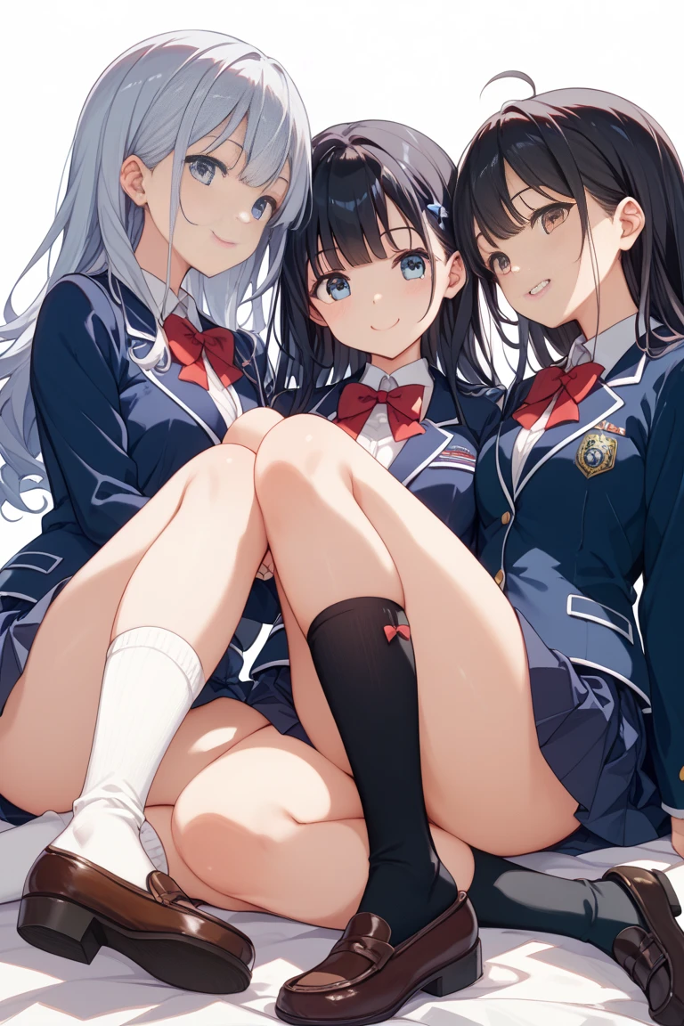 (master piece, high quality), (multiple girls), , locker room, (white panties), school shirt, (group selfie), wide angle, soft light,Heart-Shaped Boob Challenge ,胸を押し付ける,潰れた胸
