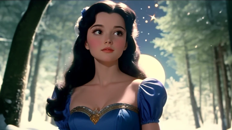 positive: Foto cinematográfica princesselise , Level: 3,Lumiere, Attack: 1000, Def: 100, White skin, Black Hair, princesselise, Linda, Full body
