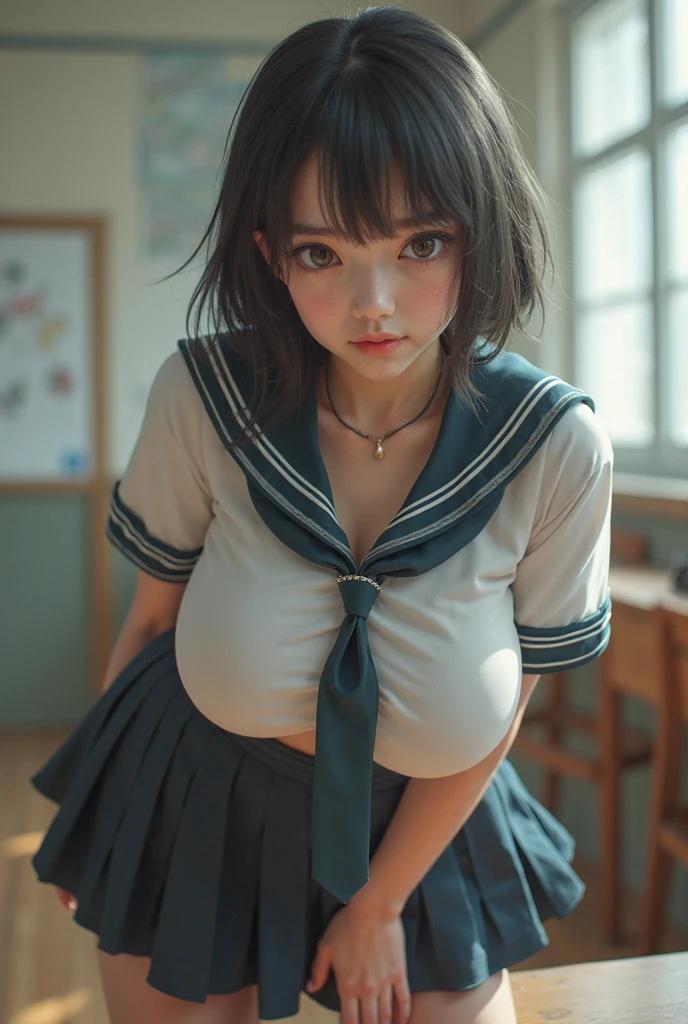 (((Accentuate your sexy bust:1.75)))、(((Sexy Knee High:1.35)))、((((Emphasizes sexy crotch:1.35)))、((((Spread your legs wide、Touching the thigh、Show your crotch、thin pubic hair sticks out、large pointy breasts))))、((Boyfriend and girlfriend having sex in cowgirl position:1.5))、((Sexual pose:1.5))、((Spread legs POV:1.5))、、Browsing Caution、(Humans are biologically correct、reference) 、 Lose extra limbs Slim limbs Extra digits Mutated hands and fingers fusion Fingers slim Bad hands Long ugly Body anatomy Bad deformation Bad deformation No extra breasts、Not Futanari、One person, (short-sleeved JK_shirt),JK_style,(dark blue JK_skirt) ,(bow JK_tie), Brown eyes ,face,