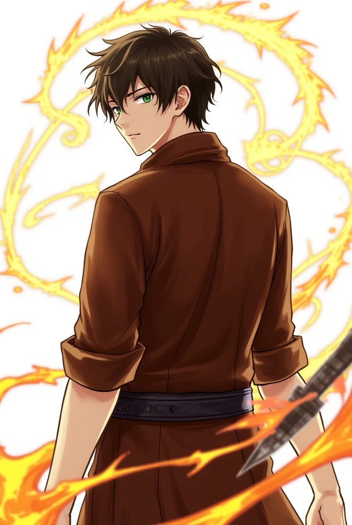 a man, Black long straight hair, dark red eyes, Slender and tall, prisoner, Perfect male body, Looking at the camera, (Orange prison uniform, Hold your arms tight, Smile, cell), portrait, Dramatic shadows, Prisoner, Chained, Cage