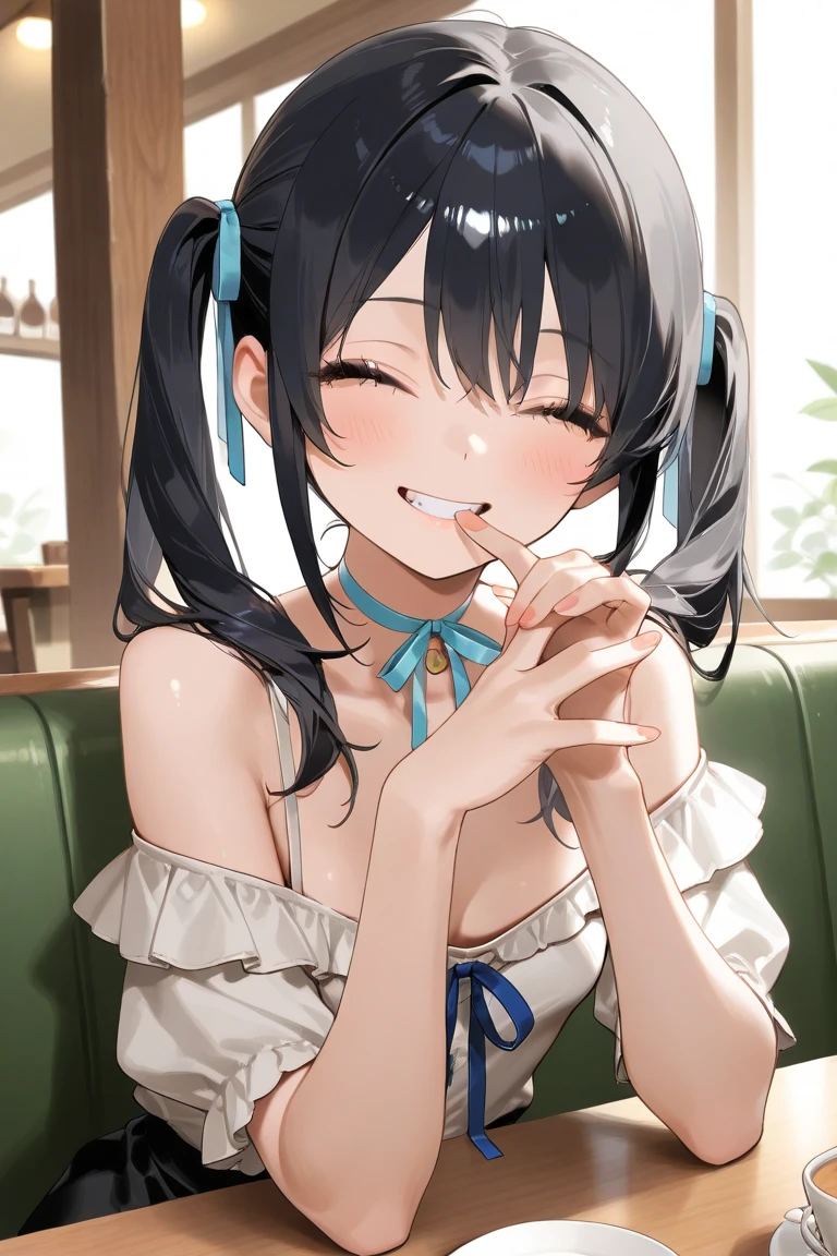 looking ahead,from above,slouch,handjob,side view,face focus,open mouth,tongue out,cum on tongue,Licking a white dildo,(1girl,Beautiful 14 year old girl),((Slender,Small breasts,Baby Face,Small face,)),looking at viewer,Black Hair,bangs,two side up,Gray Eyes,Drooping eyes,slit pupils,narrow eyes,ollarbone,white t-shirt,off-shoulder look,Denim shorts,Beautiful and detailed anime art,Mischievous smile,Dimly lit room,Simple Background,Gray background,Low lighting