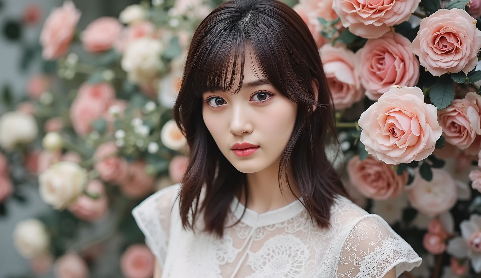super detailed face, Very Elaborate Eyes, super detailed lips, realistic textured skin, Clay sculpture, Statue of a Standing Woman, long hair, wavy hair with a graceful expression, lots of flowers , Lots of Feathers , rich art nouveau pattern, rich texture, Harmonious Colors, Elegance and luxurious beauty intertwined with ornamental curls, (nude attractive body contrast), Symbolism, Elegance, Hyperrealism, High Detail, fantasy style, Greg Latkowski, Ciro Marchetti,