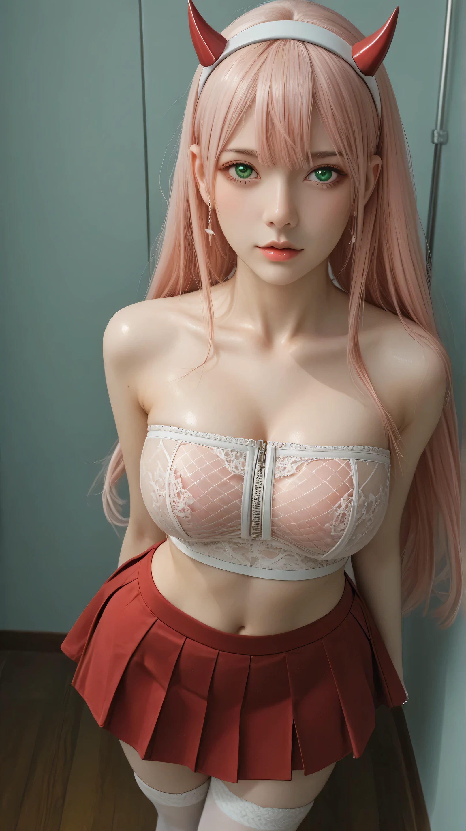 8k, Surreal, masterpiece, best quality, Super detailed, high resolution, random background, 1個Giant Breast Girl, (:1.5), Willow Yao, (nude),translucent,whole body,whole body,pink hair,stand