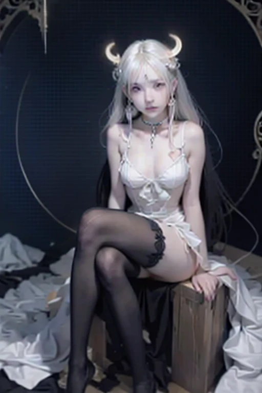 resolution、High level image quality、8K、real live action、Raw photo、highest quality、masterpiece、16 year old vampire girl、ballerina、unparalleled beauty、devil's black horns on head、young face、(((beautiful girl)))、Dancing on stage、long pointed ears、wear bat wings、grow a devil's tail、Grow fangs、