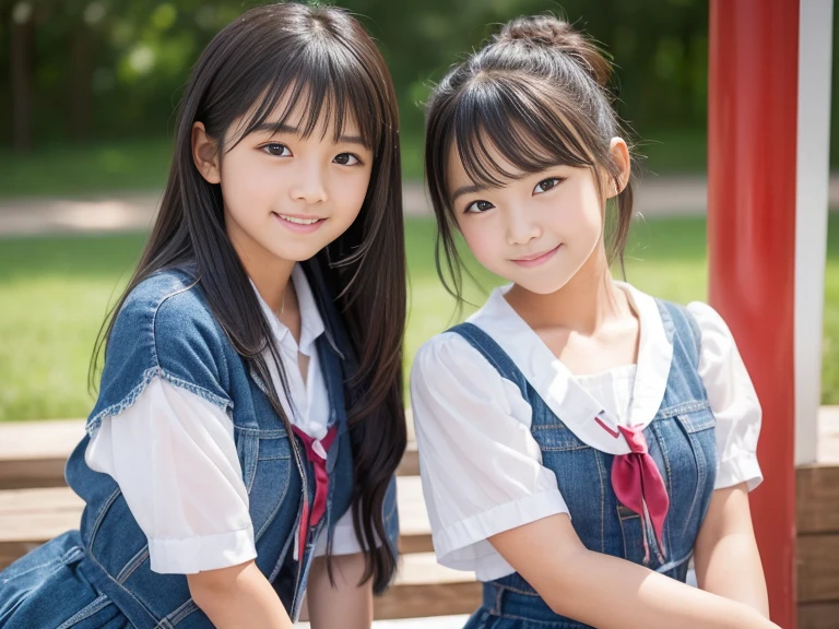 1Cute schoolgirls
